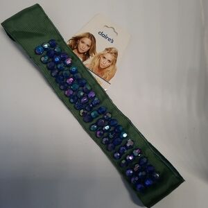 3/$15 CLAIRE'S HEADBAND New NWT Mary Kate & Ashley Green/Blue BEADS